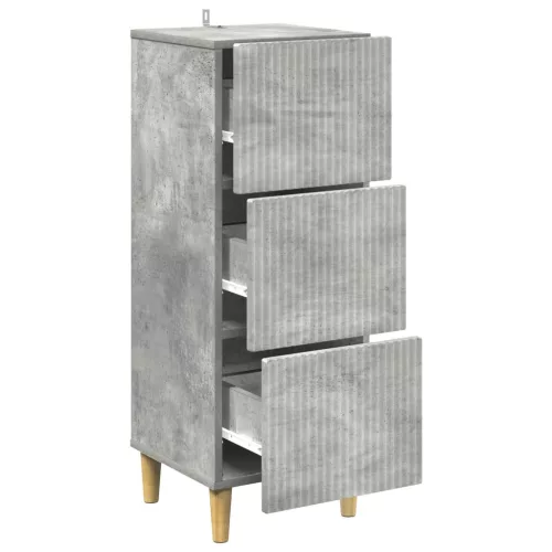  Fiókos szekrény Betonszürke 33 x 34,5 x 90 cm Szerelt Fa