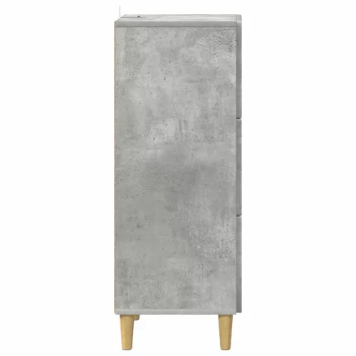  Fiókos szekrény Betonszürke 33 x 34,5 x 90 cm Szerelt Fa