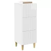 Fiókos szekrény Magasfényű Fehér 33 x 34,5 x 90 cm Szerelt Fa