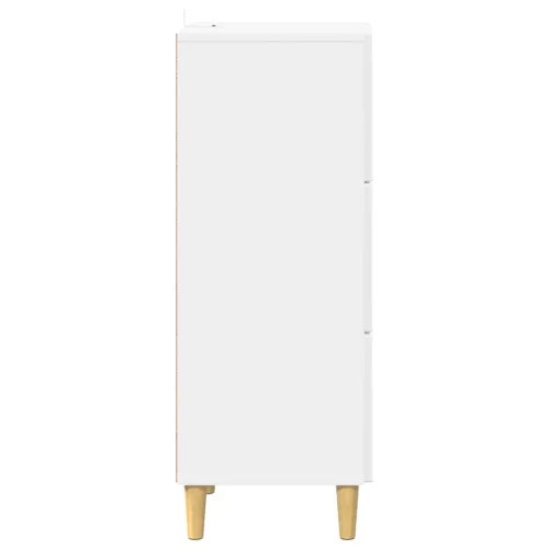  Fiókos szekrény Magasfényű Fehér 33 x 34,5 x 90 cm Szerelt Fa