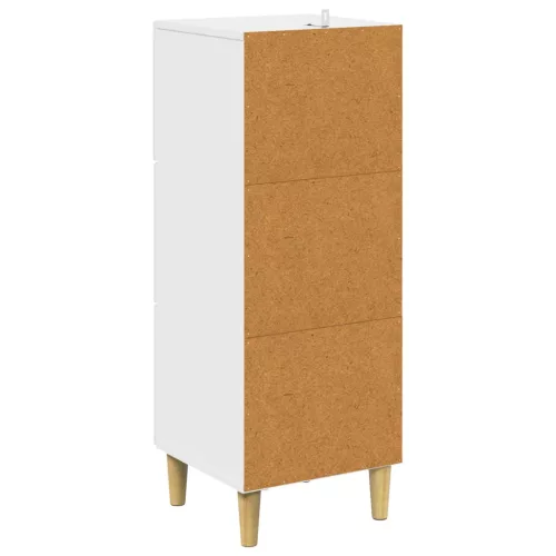  Fiókos szekrény Magasfényű Fehér 33 x 34,5 x 90 cm Szerelt Fa