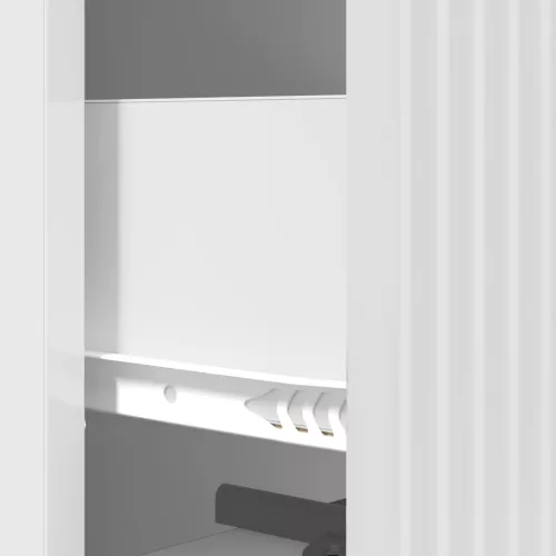  Fiókos szekrény Magasfényű Fehér 33 x 34,5 x 90 cm Szerelt Fa