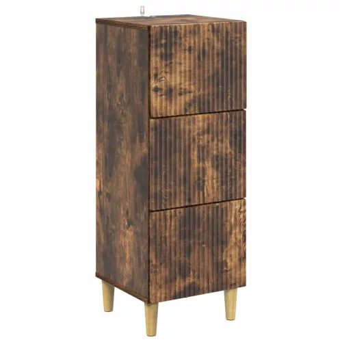  Fiókos szekrény Füstös Tölgy 33 x 34,5 x 90 cm Szerelt Fa