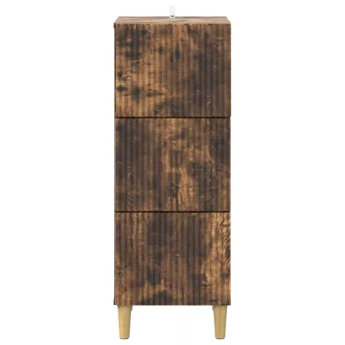  Fiókos szekrény Füstös Tölgy 33 x 34,5 x 90 cm Szerelt Fa