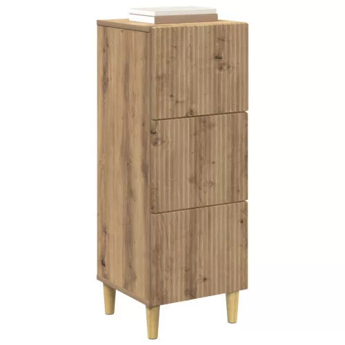  Fiókos szekrény Kézműves Tölgy 33 x 34,5 x 90 cm Szerelt Fa