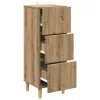  Fiókos szekrény Kézműves Tölgy 33 x 34,5 x 90 cm Szerelt Fa