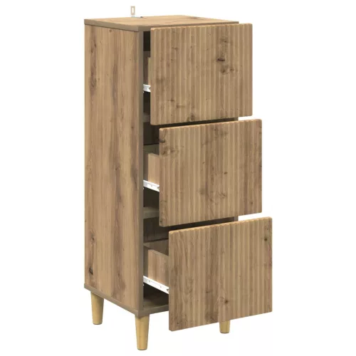  Fiókos szekrény Kézműves Tölgy 33 x 34,5 x 90 cm Szerelt Fa