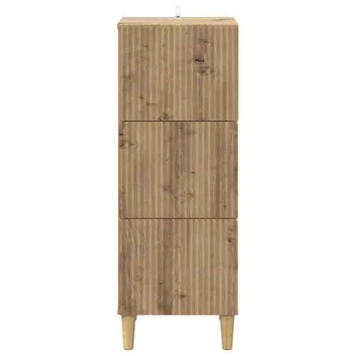  Fiókos szekrény Kézműves Tölgy 33 x 34,5 x 90 cm Szerelt Fa