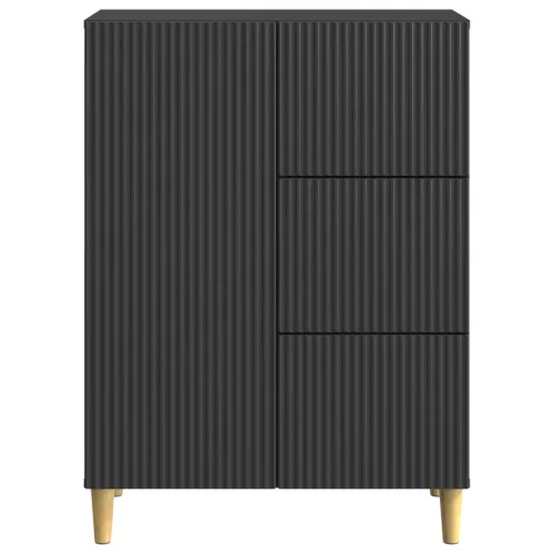  Széf fiókkal Fekete 66 x 34,5 x 90 cm Szerelt Fa