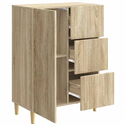  Széf fiókkal Sonoma Tölgy 66 x 34,5 x 90 cm Szerelt Fa