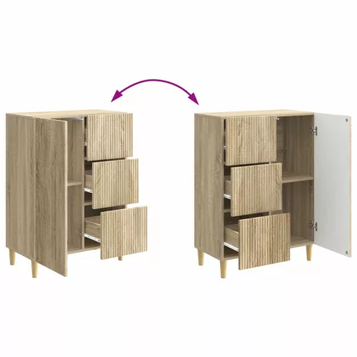  Széf fiókkal Sonoma Tölgy 66 x 34,5 x 90 cm Szerelt Fa