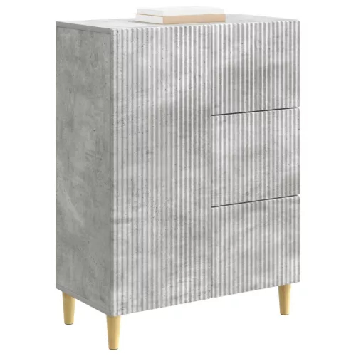  Széf fiókkal Betonszürke 66 x 34,5 x 90 cm Szerelt Fa