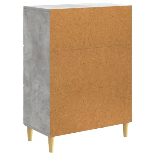  Széf fiókkal Betonszürke 66 x 34,5 x 90 cm Szerelt Fa