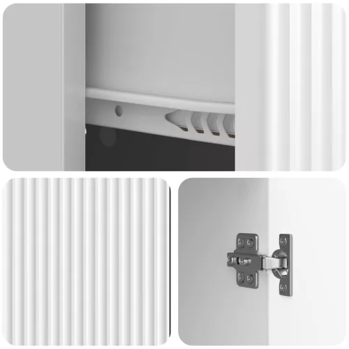  Széf fiókkal Magasfényű Fehér 66 x 34,5 x 90 cm Szerelt Fa