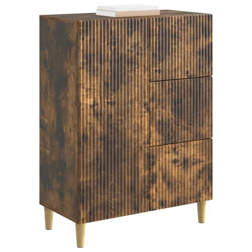  Széf fiókkal Füstös Tölgy 66 x 34,5 x 90 cm Szerelt Fa