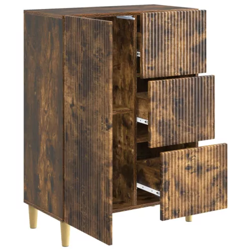  Széf fiókkal Füstös Tölgy 66 x 34,5 x 90 cm Szerelt Fa