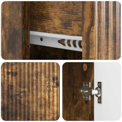  Széf fiókkal Füstös Tölgy 66 x 34,5 x 90 cm Szerelt Fa