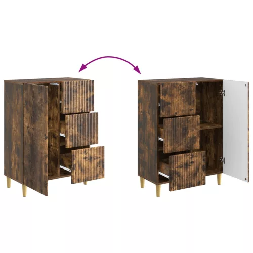  Széf fiókkal Füstös Tölgy 66 x 34,5 x 90 cm Szerelt Fa