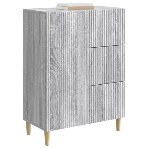  Széf fiókkal Szürke Sonoma 66 x 34,5 x 90 cm Szerelt Fa