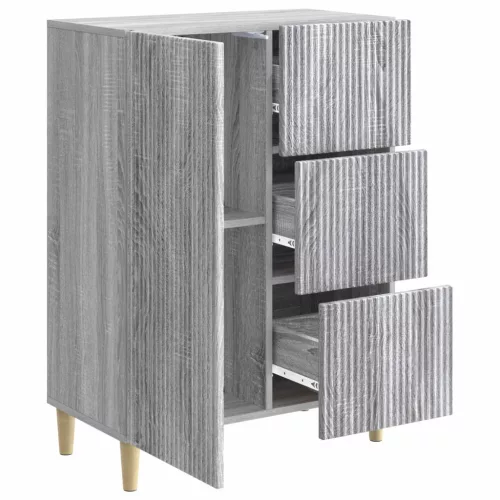  Széf fiókkal Szürke Sonoma 66 x 34,5 x 90 cm Szerelt Fa