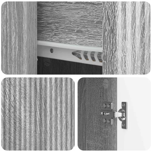  Széf fiókkal Szürke Sonoma 66 x 34,5 x 90 cm Szerelt Fa