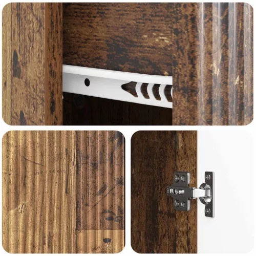  Széf fiókkal Antik Fa 66 x 34,5 x 90 cm Szerelt Fa