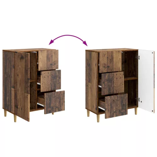  Széf fiókkal Antik Fa 66 x 34,5 x 90 cm Szerelt Fa