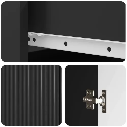  Széf fiókkal Fekete 66 x 34,5 x 90 cm Szerelt Fa