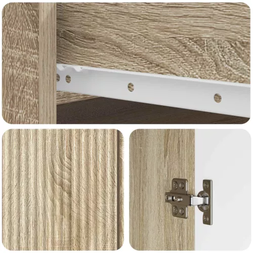  Széf fiókkal Sonoma Tölgy 66 x 34,5 x 90 cm Szerelt Fa