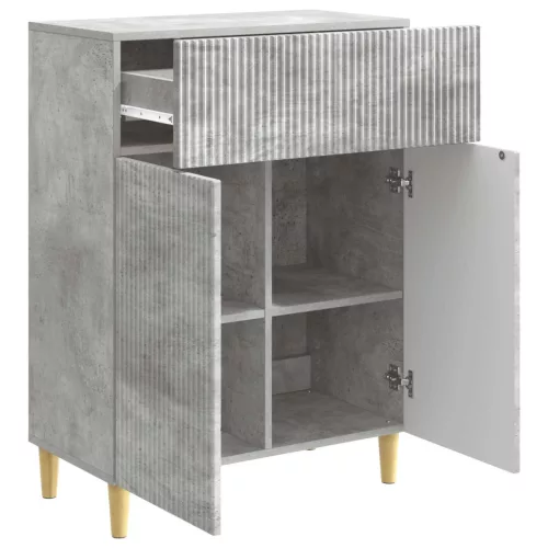  Széf fiókkal Betonszürke 66 x 34,5 x 90 cm Szerelt Fa