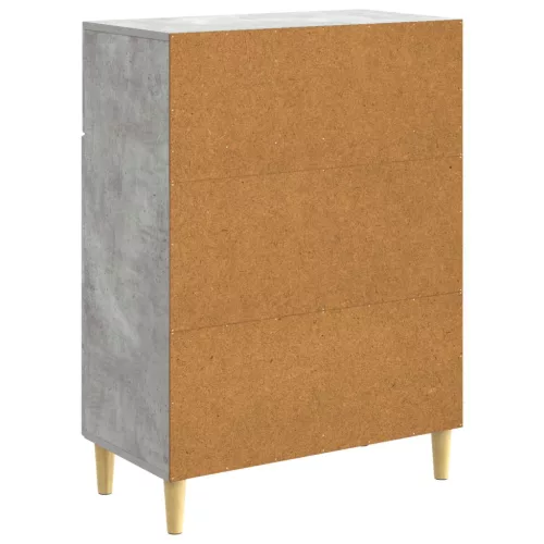  Széf fiókkal Betonszürke 66 x 34,5 x 90 cm Szerelt Fa