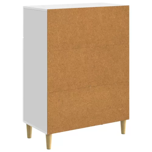  Széf fiókkal Magasfényű Fehér 66 x 34,5 x 90 cm Szerelt Fa