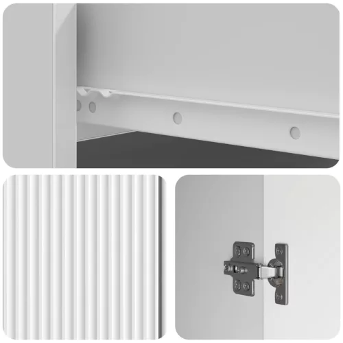  Széf fiókkal Magasfényű Fehér 66 x 34,5 x 90 cm Szerelt Fa