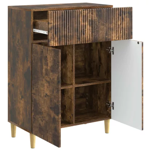  Széf fiókkal Füstös Tölgy 66 x 34,5 x 90 cm Szerelt Fa