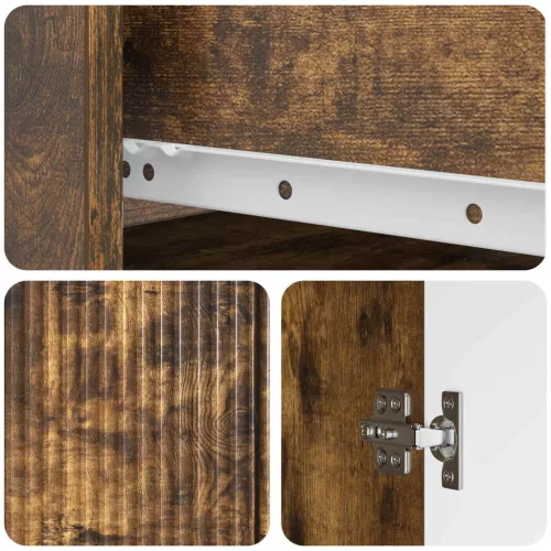  Széf fiókkal Füstös Tölgy 66 x 34,5 x 90 cm Szerelt Fa