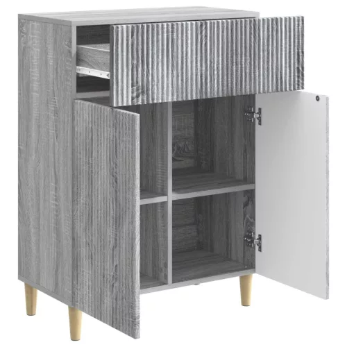  Széf fiókkal Szürke Sonoma 66 x 34,5 x 90 cm Szerelt Fa