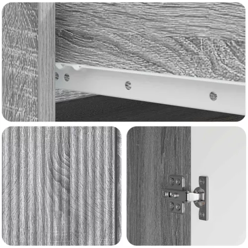  Széf fiókkal Szürke Sonoma 66 x 34,5 x 90 cm Szerelt Fa