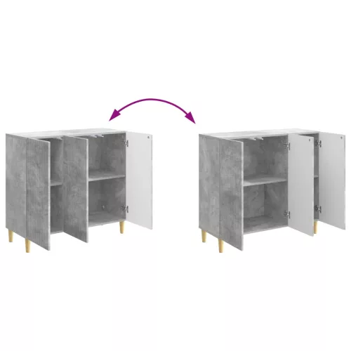  Széf Betonszürke 89 x 34,5 x 80 cm Szerelt Fa