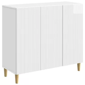  Széf Magasfényű Fehér 89 x 34,5 x 80 cm Szerelt Fa