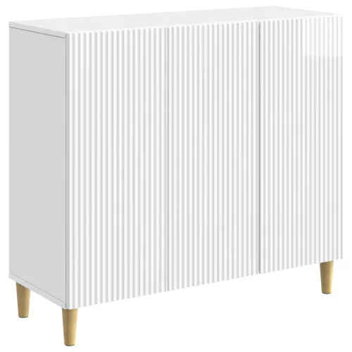  Széf Magasfényű Fehér 89 x 34,5 x 80 cm Szerelt Fa