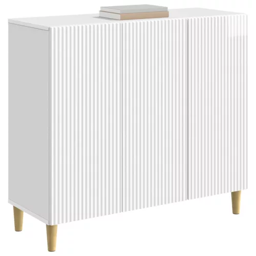  Széf Magasfényű Fehér 89 x 34,5 x 80 cm Szerelt Fa