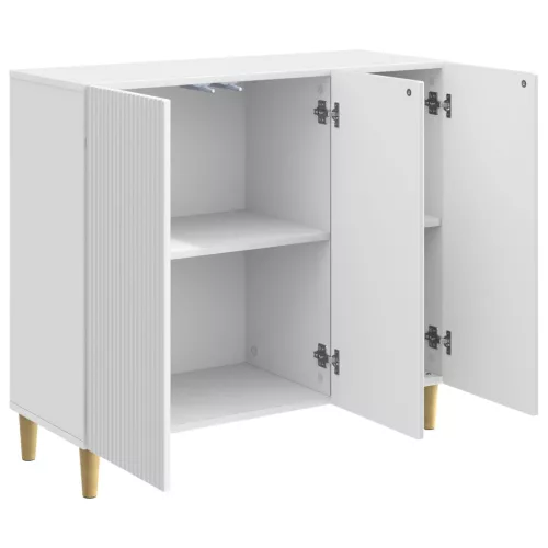  Széf Magasfényű Fehér 89 x 34,5 x 80 cm Szerelt Fa