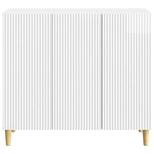  Széf Magasfényű Fehér 89 x 34,5 x 80 cm Szerelt Fa