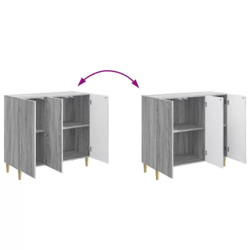  Széf Szürke Sonoma 89 x 34,5 x 80 cm Szerelt Fa