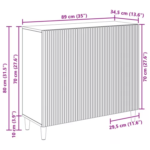  Széf Antik Fa 89 x 34,5 x 80 cm Szerelt Fa