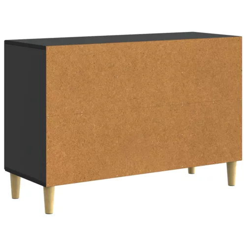  Széf fiókkal Fekete 89 x 34,5 x 60 cm Szerelt Fa