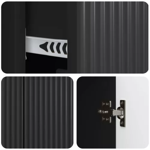  Széf fiókkal Fekete 89 x 34,5 x 60 cm Szerelt Fa