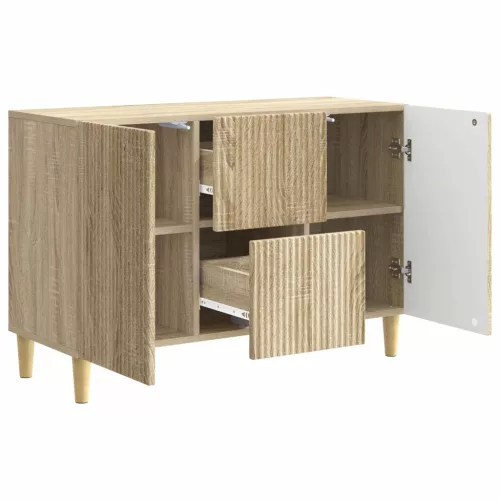  Széf fiókkal Sonoma Tölgy 89 x 34,5 x 60 cm Szerelt Fa