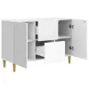  Széf fiókkal Magasfényű Fehér 89 x 34,5 x 60 cm Szerelt Fa