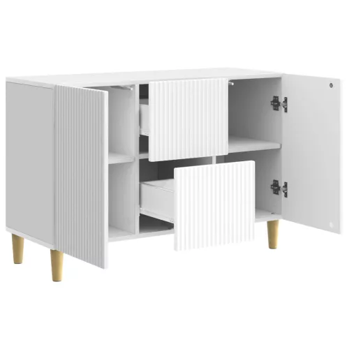  Széf fiókkal Magasfényű Fehér 89 x 34,5 x 60 cm Szerelt Fa